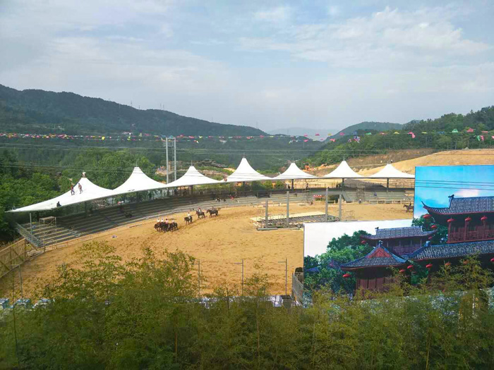 武汉锦里沟跑马场膜结构建筑