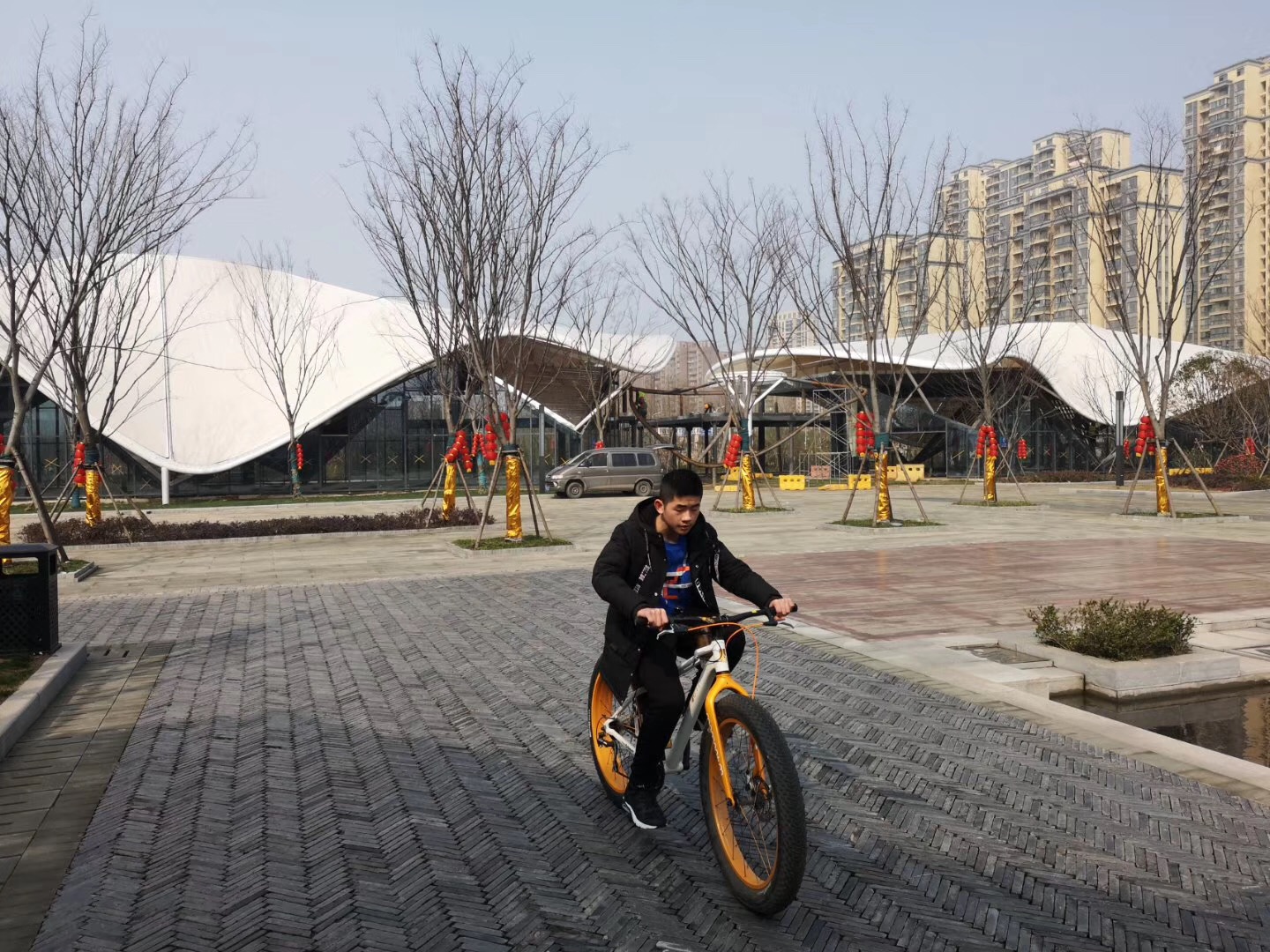 武汉东湖绿道白马驿站膜结构建筑工程
