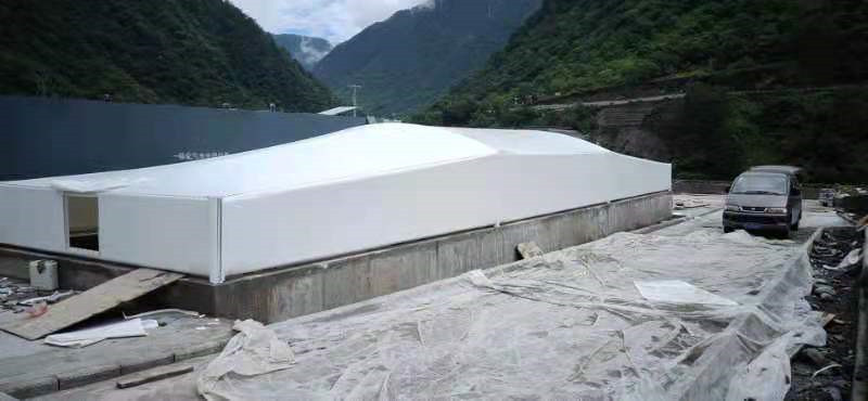 云南贡山县污水处理厂膜结构建筑(图1)