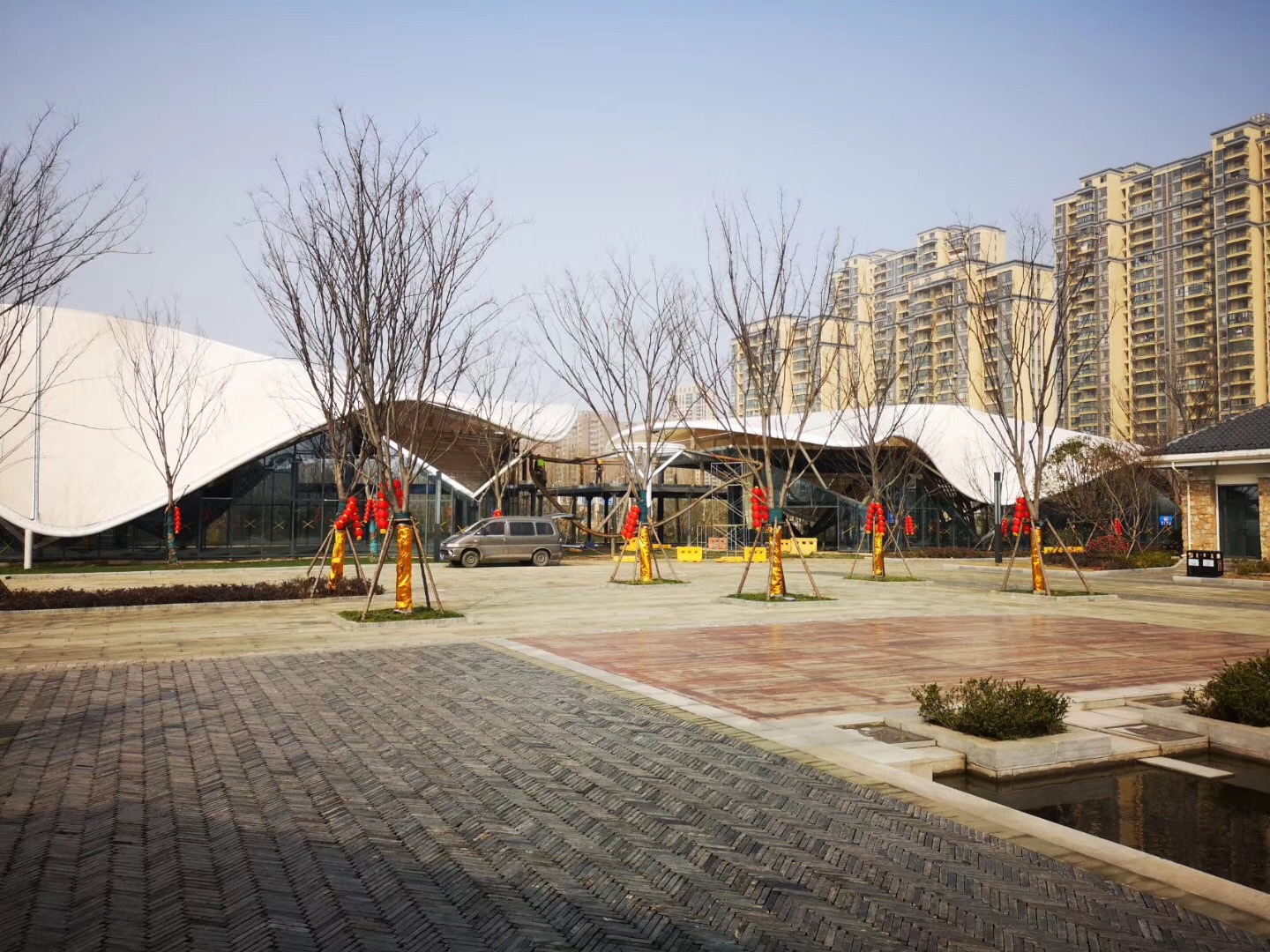 武汉东湖绿道白马驿站膜结构建筑工程(图2)